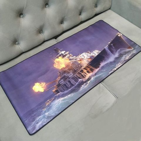 Miếng Lót Chuột Battleship 17 Chống Nước Cỡ Lớn 90x40cm, Pad Chuột Cao Cấp Chuyên Game, Bề Mặt Nhẵn Chống Trượt