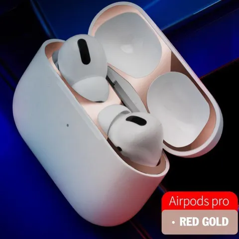 Miếng Dán Kim Loại Chống Bám Bẩn Cho AirPods Pro - Bảo Vệ Chống Bụi Trày Xước, Bộ 2 Miếng Dán Kim Loại Cao Cấp