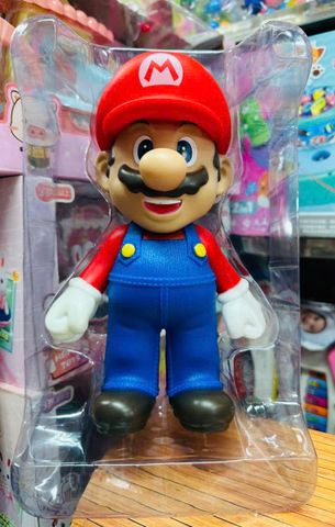 Mô hình thợ sửa ống nước Super Mario 26cm trong game cứu công chúa nấm mã 6001, chất liệu nhựa mềm