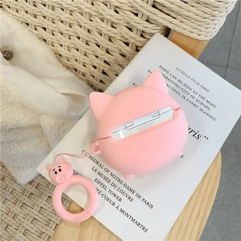 Ốp Lưng AirPods Heo Hồng - Vỏ Bọc Silicone Dẻo Cho Tai Nghe AirPods 1, 2, Pro - Phụ Kiện Siêu Cute, Bảo Vệ Chất Lượng
