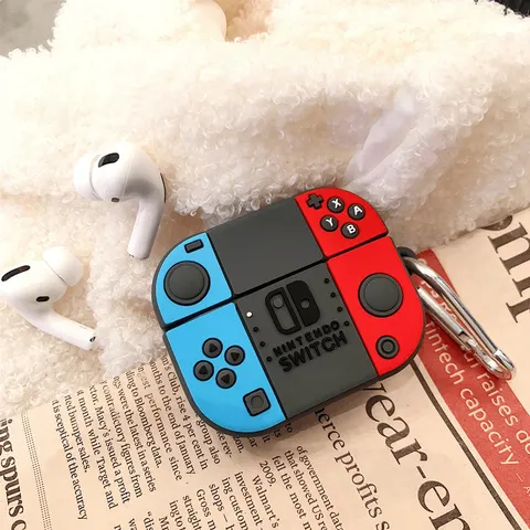 Case Vỏ Bọc AirPods Siêu Cute - Thiết Kế Máy Game Xanh Đỏ cho Tai Nghe AirPods 1 2 PRO Bằng Silicon Dẻo Chất Lượng