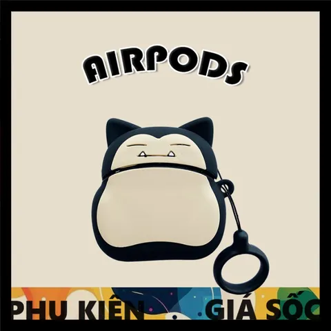 Vỏ Bọc Silicon AirPods Mèo Béo Pokemon - Phụ Kiện Tai Nghe AirPods 1 2 PRO Siêu Cute và Đẹp Chất