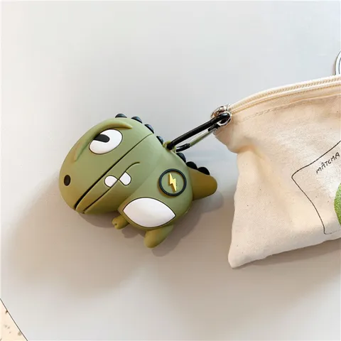 Vỏ Bọc AirPods Khủng Long Tia Chớp - Bao Silicon Chất Mềm Cho Tai Nghe AirPods 1 2 PRO - Phụ Kiện Đáng Yêu, Thiết Kế Độc Đáo