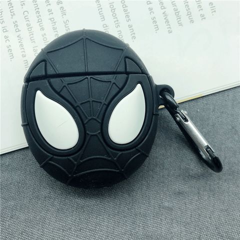 Móc Khóa Người Nhện Cực Chất Kèm Vỏ Case Airpod 1 2 Đồng Bộ Phong Cách, Thiết Kế Nhỏ Nhắn, Silicon Mềm Dễ Tháo Lắp