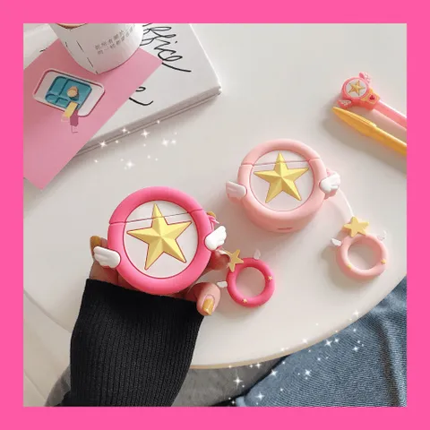 Vỏ Bọc AirPods Ngôi Sao Thiên Thần - Case Silicon Dẻo Siêu Cute cho Hộp Sạc Tai Nghe AirPods 1/2