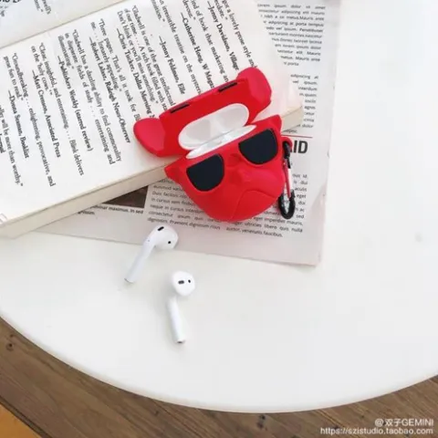Vỏ Bọc Silicon Chó Bull cho AirPods 1 2 PRO - Phụ Kiện Tai Nghe Đựng Sạc Chất Liệu Mềm Dẻo