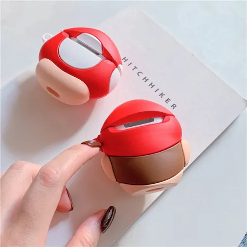 Vỏ Bọc Silicon Siêu Cute cho AirPods 1 2 PRO - Phụ Kiện Super Mario Hợp Thời Trang cho Hộp Sạc Tai Nghe