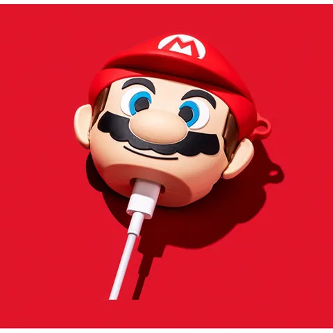 Vỏ Bọc Silicon Siêu Cute cho AirPods 1 2 PRO - Phụ Kiện Super Mario Hợp Thời Trang cho Hộp Sạc Tai Nghe