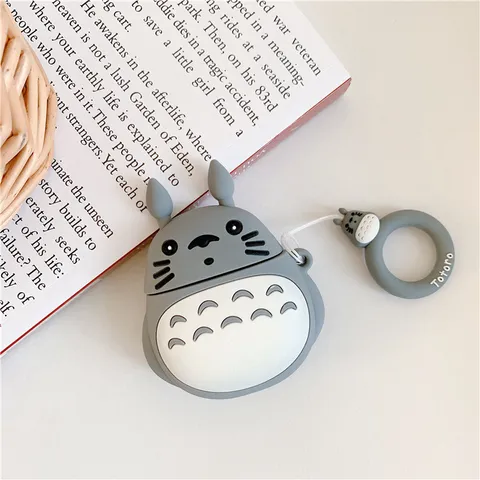 Vỏ Bọc AirPods Silicon Mèo Totoro - Phụ Kiện Tai Nghe Không Dây AirPods 1 2 PRO Chất Dẻo, Thiết Kế Dễ Thương