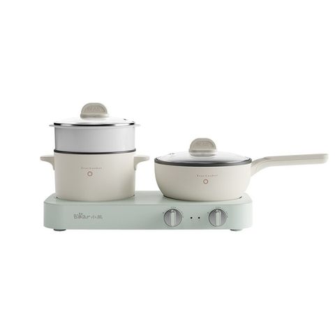 Bếp Từ Đa Năng Bear SB-BD02N - Bộ Đôi Nồi Chảo Chất Liệu Cao Cấp, Điều Chỉnh Nhiệt Độ Độc Lập, Dễ Dàng Vệ Sinh