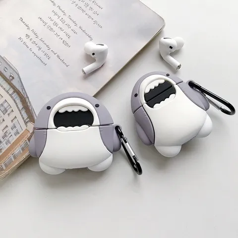Vỏ Bọc Airpods Cá Mập - Case Silicon Dẻo Chất Lượng Cho Hộp Sạc Tai Nghe AirPods 1, 2, PRO - Phụ Kiện Cute, Độc Đáo