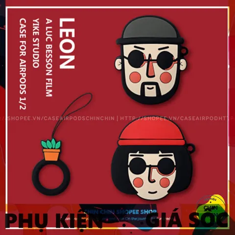 Vỏ Bọc Silicon Airpods Leon Film - Case Hộp Sạc Tai Nghe AirPods 1 2 Chất Liệu Dẻo, Thiết Kế Đẹp, Phụ Kiện Thời Trang