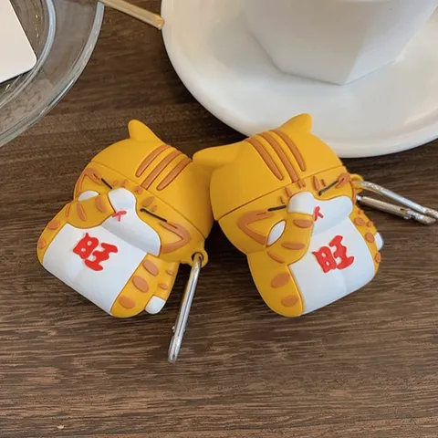 Vỏ Bọc Airpod Tiểu Hổ Ngáo Ngơ - Case Silicon Dẻo Chất Lượng Cho Hộp Sạc Tai Nghe AirPods 1 2