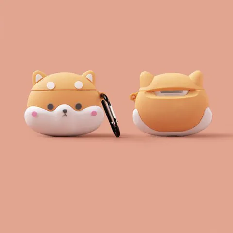 Case Vỏ Bọc Airpods Chó Shiba Inu Dễ Thương - Phụ Kiện Silicon Mềm Cho Hộp Sạc Tai Nghe AirPods 1 2 PRO