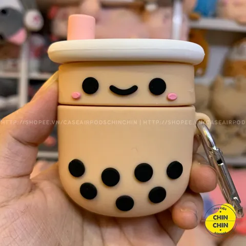 Case Silicone Mềm Vỏ Bao Airpod 1 2 - Trà Sữa Trân Châu Dễ Thương, Vỏ Đựng Tai Nghe Không Dây Airpods 1 2