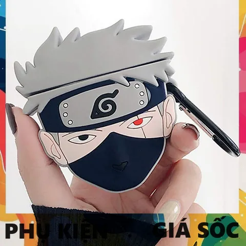 Vỏ Bọc Silicon Airpod Naruto Kakashi - Phụ Kiện Tai Nghe AirPods 1 2 Dẻo Siêu Cute, Đẳng Cấp và Chất Lượng Cao