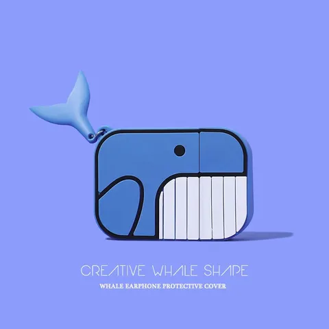 Vỏ Bọc Airpods Silicon Dẻo - Case Airpod Cá Nemo / Cá Voi Chất Lượng Cho AirPods 1 2 - Phụ Kiện Siêu Cute