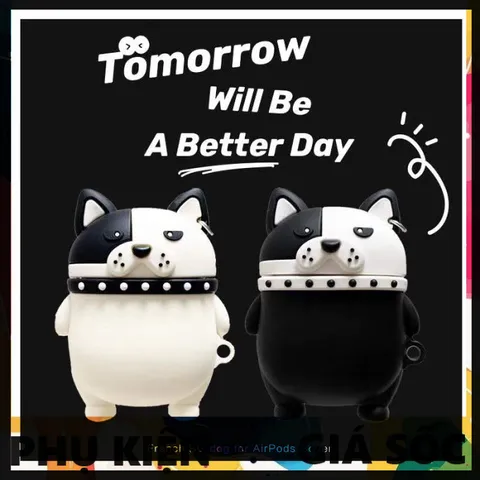 Vỏ Bọc AirPods Chó Mafia - Case Silicon Dẻo Cho Hộp Sạc Tai Nghe AirPods 1 2 - Phụ Kiện Thời Trang Cá Tính