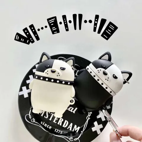 Vỏ Bọc AirPods Chó Mafia - Case Silicon Dẻo Cho Hộp Sạc Tai Nghe AirPods 1 2 - Phụ Kiện Thời Trang Cá Tính
