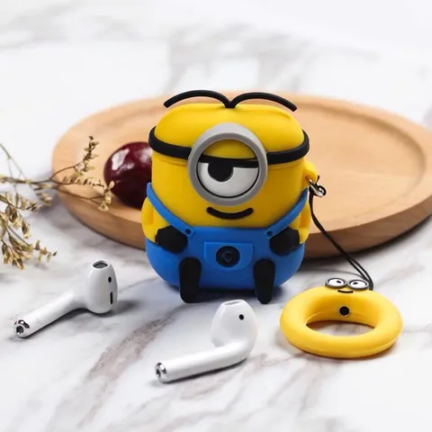 Vỏ Bọc Silicon Hoạt Hình AirPods 1 2 PRO - Phụ Kiện Đáng Yêu Cho Tai Nghe Không Dây AirPods với Thiết Kế 1 Mắt 2 Mắt