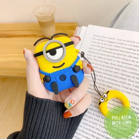 Vỏ Bọc Silicon Hoạt Hình AirPods 1 2 PRO - Phụ Kiện Đáng Yêu Cho Tai Nghe Không Dây AirPods với Thiết Kế 1 Mắt 2 Mắt