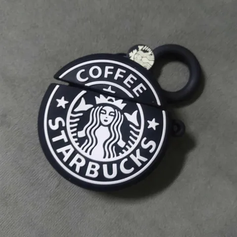 Vỏ Bọc Airpods Silicon Dẻo Họa Tiết Starbucks Tròn - Phụ Kiện Hộp Sạc Tai Nghe AirPods 1 2 Chất Lượng Cao
