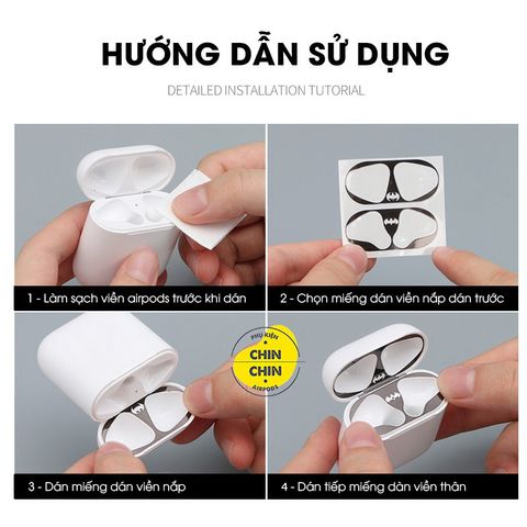 Bộ Phụ Kiện AirPods 1 2 - Vỏ Case Trong Suốt Chống Bụi và Miếng Dán Nam Châm (Báo Đen) Bảo Vệ và Giữ Gìn Tai Nghe