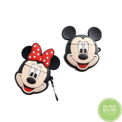 Vỏ Bọc Silicon Dẻo AirPods 1 2 - Hoco Minnie Đeo Nơ - Phụ Kiện Tai Nghe Thời Trang Cho Hộp Sạc AirPods