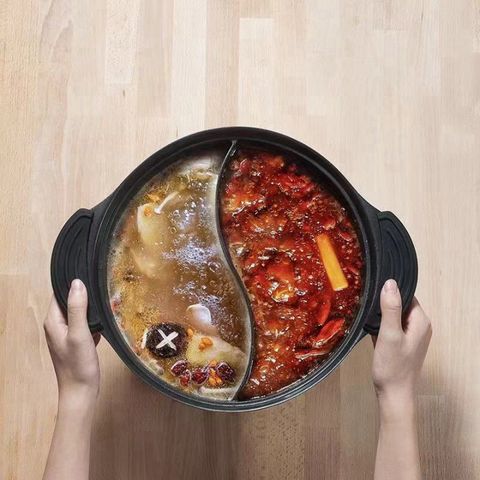 Nồi Lẩu 2 Ngăn 2 Vị Xiaomi Mijia 4L - Nồi Hấp Dẫn Chất Liệu Nhôm Inox 430 An Toàn, Phù Hợp Với Bếp Từ, Dễ Dàng Vệ Sinh