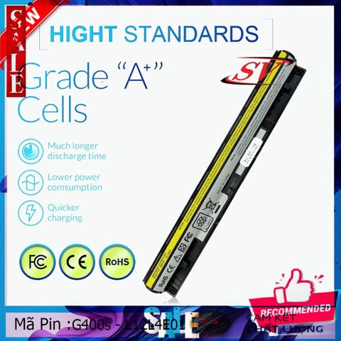 Pin Laptop Lenovo G400S, G40-30, G40-70, G40-80, G410S, G500S - Pin Lion 4 Cell 14.8V, Bảo Hành 9 Tháng, Hàng Mới Nhập Khẩu