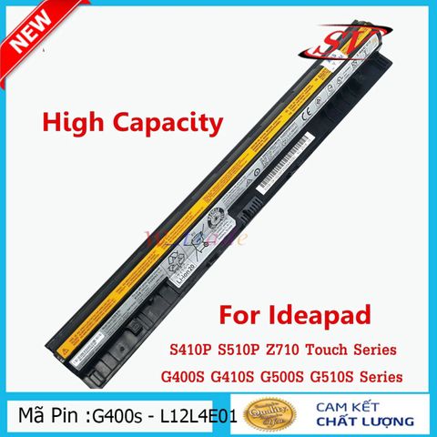Pin Laptop Lenovo G400S, G40-30, G40-70, G40-80, G410S, G500S - Pin Lion 4 Cell 14.8V, Bảo Hành 9 Tháng, Hàng Mới Nhập Khẩu