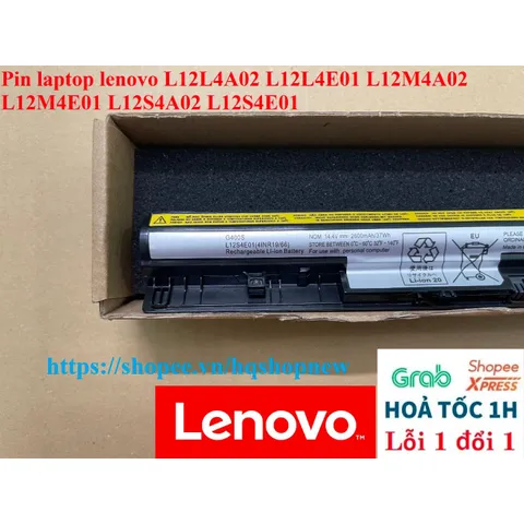 Pin Laptop Lenovo 4 Cell Đen - Thay thế cho L12L4A02 L12L4E01 L12M4A02 L12M4E01 L12S4A02 L12S4E01 - Bảo hành 100% mới chính hãng