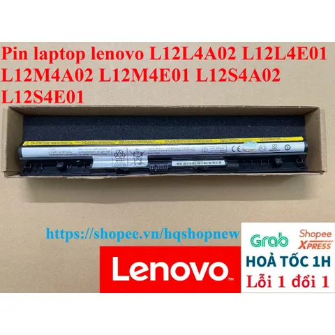 Pin Laptop Lenovo 4 Cell Đen - Thay thế cho L12L4A02 L12L4E01 L12M4A02 L12M4E01 L12S4A02 L12S4E01 - Bảo hành 100% mới chính hãng