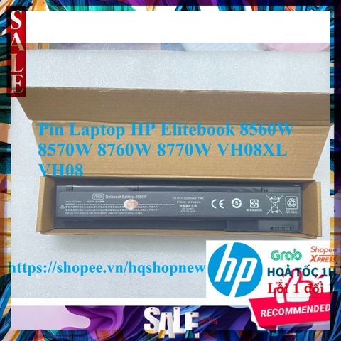 Pin Laptop HP Elitebook 8560W 8570W 8760W 8770W VH08XL 8 Cell Đen - Pin Chính Hãng, Bảo Hành 100%