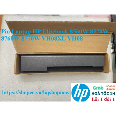 Pin Laptop HP Elitebook 8560W 8570W 8760W 8770W VH08XL 8 Cell Đen - Pin Chính Hãng, Bảo Hành 100%