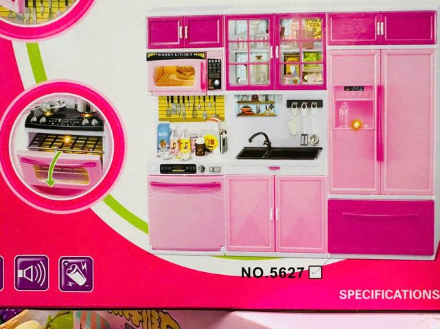 Chọn ngẫu nhiên mã 5627 8922 đồ chơi nhập vai bộ tủ bếp 3 ngăn có đèn và âm thanh, đồ chơi nấu ăn cho bé tập làm nội trợ