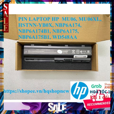 Pin Laptop HP MU06, MU06XL, HSTNN-YB0X, 6 Cell Đen - Sản Phẩm Mới 100% - Bảo Hành Đổi Mới, Chất lượng Đảm Bảo