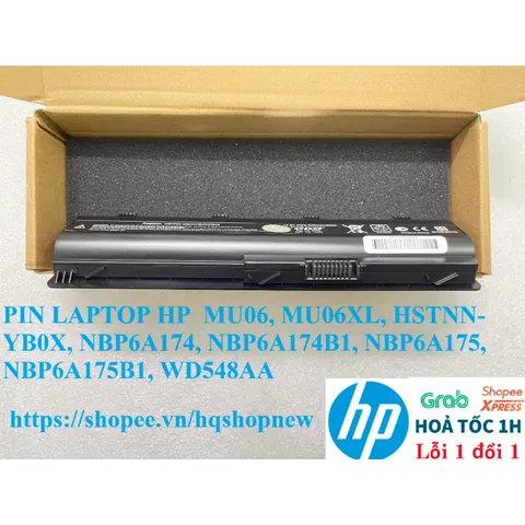 Pin Laptop HP MU06, MU06XL, HSTNN-YB0X, 6 Cell Đen - Sản Phẩm Mới 100% - Bảo Hành Đổi Mới, Chất lượng Đảm Bảo
