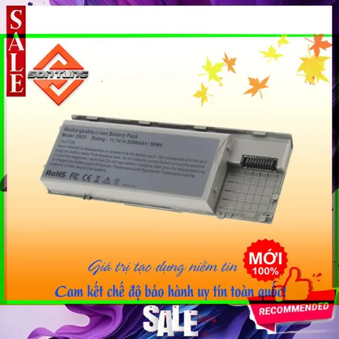 Pin Laptop DELL D620 6 CELL - Tương thích Latitude D620 D630 D631 D640, Chất lượng Bảo hành 09 tháng