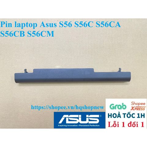 Pin Laptop Asus S56 S56C S56CA S56CB - 4 Cell Đen, Hàng Nhập Khẩu Chính Hãng, Bảo Hành Đổi Mới 100%