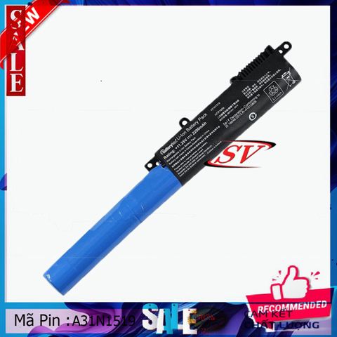 Pin Laptop ASUS X540 (A31N1519) - Pin Lion 3 Cell 2400mAh/3000mAh, Bảo Hành 9 Tháng, Thay Thế Đúng Mã - Hàng Mới Nguyên Hộp