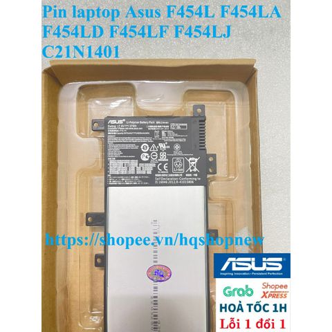 Pin Laptop Asus C21N1401 - Phù hợp với F454L F454LA F454LD F454LF F454LJ - Sản phẩm mới 100% và bảo hành chính hãng