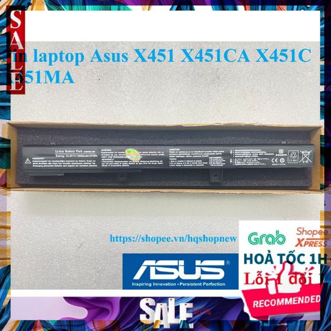 Pin Laptop Asus Chính Hãng - Dành Cho X451, X451CA, X451C, X451MA - 4 Cell Đen, Cam Kết Chất Lượng Mới 100%