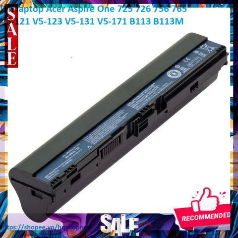 Pin Laptop Acer Aspire One V5-121 V5-123 V5-131 V5-171 B113 Chromebook C710 - 6 Cell Chính Hãng, Đen, Bảo Hành 100%