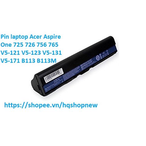 Pin Laptop Acer Aspire One V5-121 V5-123 V5-131 V5-171 B113 Chromebook C710 - 6 Cell Chính Hãng, Đen, Bảo Hành 100%