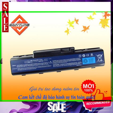 Pin Laptop Acer D725, D520, D525, E430, E525, E625, G620 - 6 Cell Li-ion 5200mAh Mới Nhập Khẩu, Thời Gian Sử Dụng 1.5-2.5 Giờ