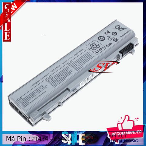 Pin Laptop DELL Latitude E6400 E6410 E6500 E6510 - Pin Lion 6 Cell 4400mAh 5200mAh, Bảo Hành 9 Tháng, Hàng Mới Chính Hãng
