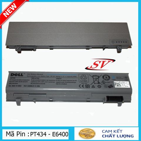 Pin Laptop DELL Latitude E6400 E6410 E6500 E6510 - Pin Lion 6 Cell 4400mAh 5200mAh, Bảo Hành 9 Tháng, Hàng Mới Chính Hãng