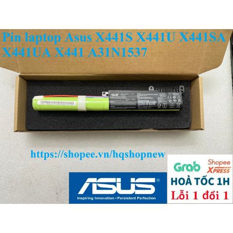 Pin Laptop Asus X441S X441U A31N1537 - Pin Chính Hãng Mới 100% - Đen, Bảo Hành Đổi Mới 100%