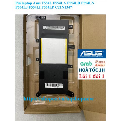Pin Laptop Asus Chính Hãng C21N1347 Đen - Tương Thích F554L F554LA F554LD F554LN F554LJ F554LI F554LP